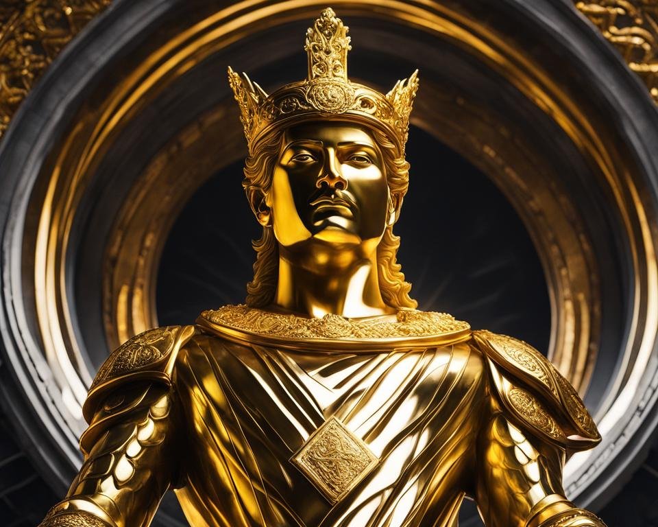 Midas touch gold statue